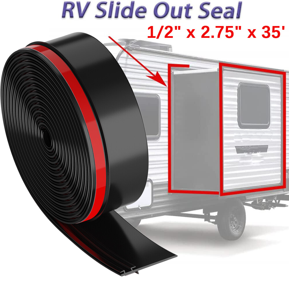 Racewill 1/2″x2.75″x35′ RV Slide Out Seal Base Travel Trailer Weather Stripping