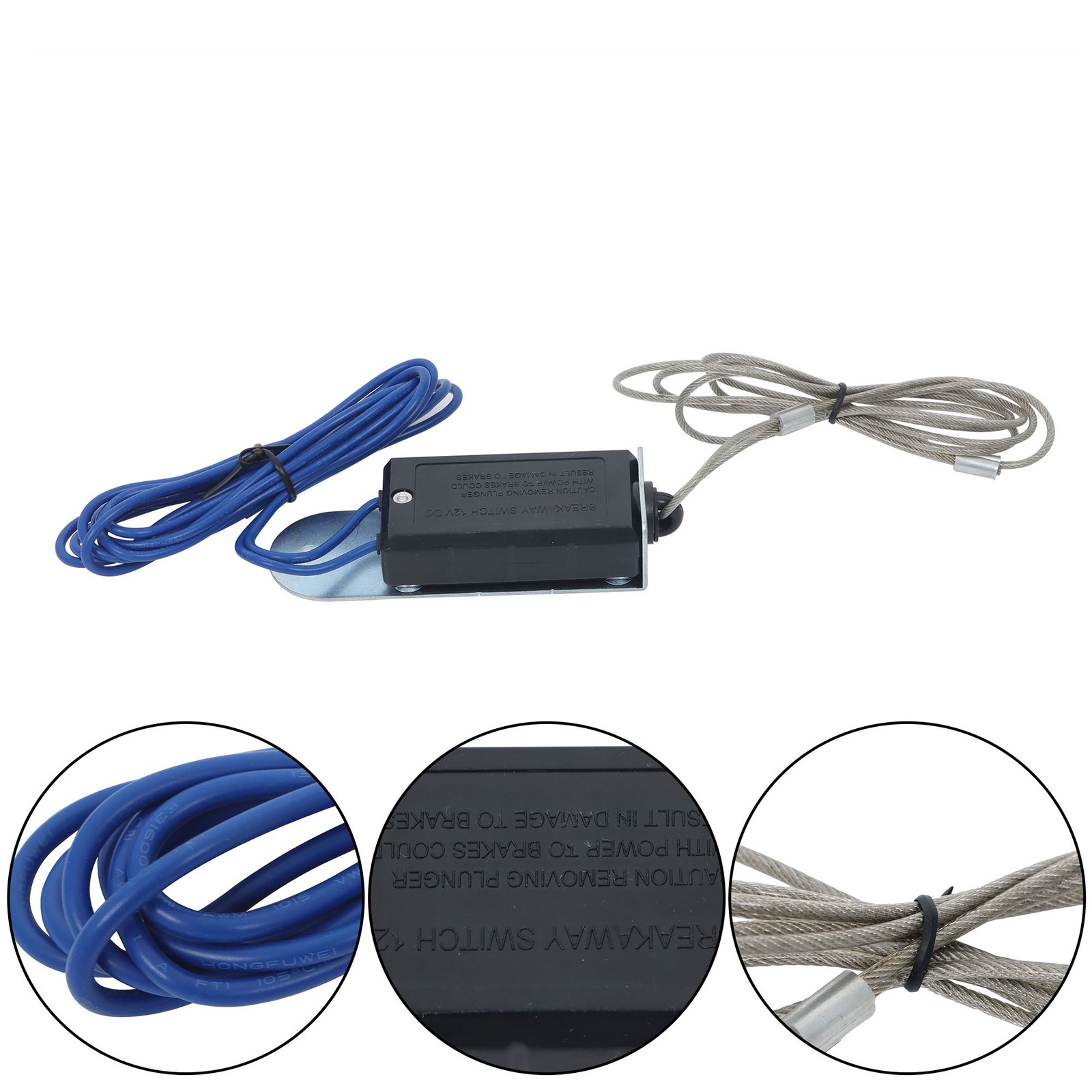 For 7-way 7-pin trailer cable-8FT with Junction Box + Wiring Harness Kit