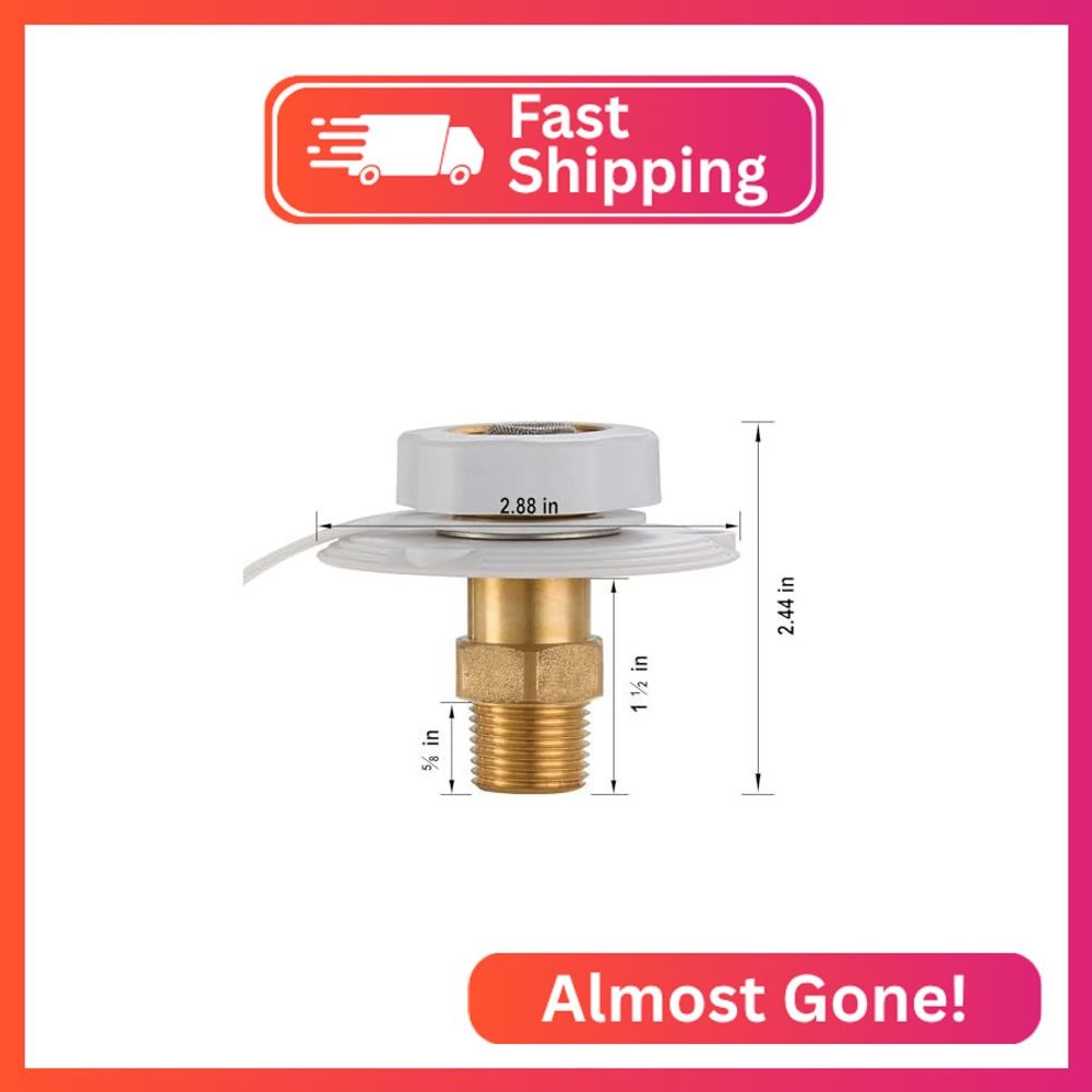 TOPSHINE RV City Water Inlet with Check Valve, RV Water Fill Inlet Replacement,