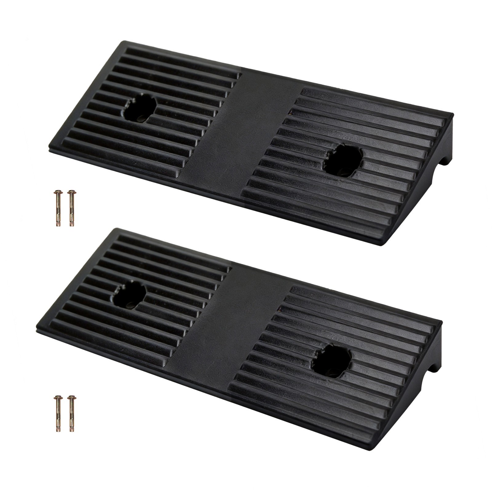 2.5″ Rise 2pack Rubber Curb Ramps for Driveway Doorway Shed Threshold Wheelchair