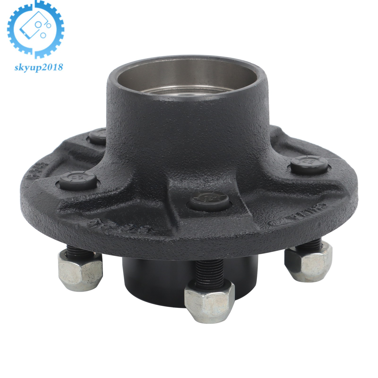 #84 Spindle 5 on 4.5′ Trailer Hub Kit 8.25’×2′ Round w/ Brake Flange