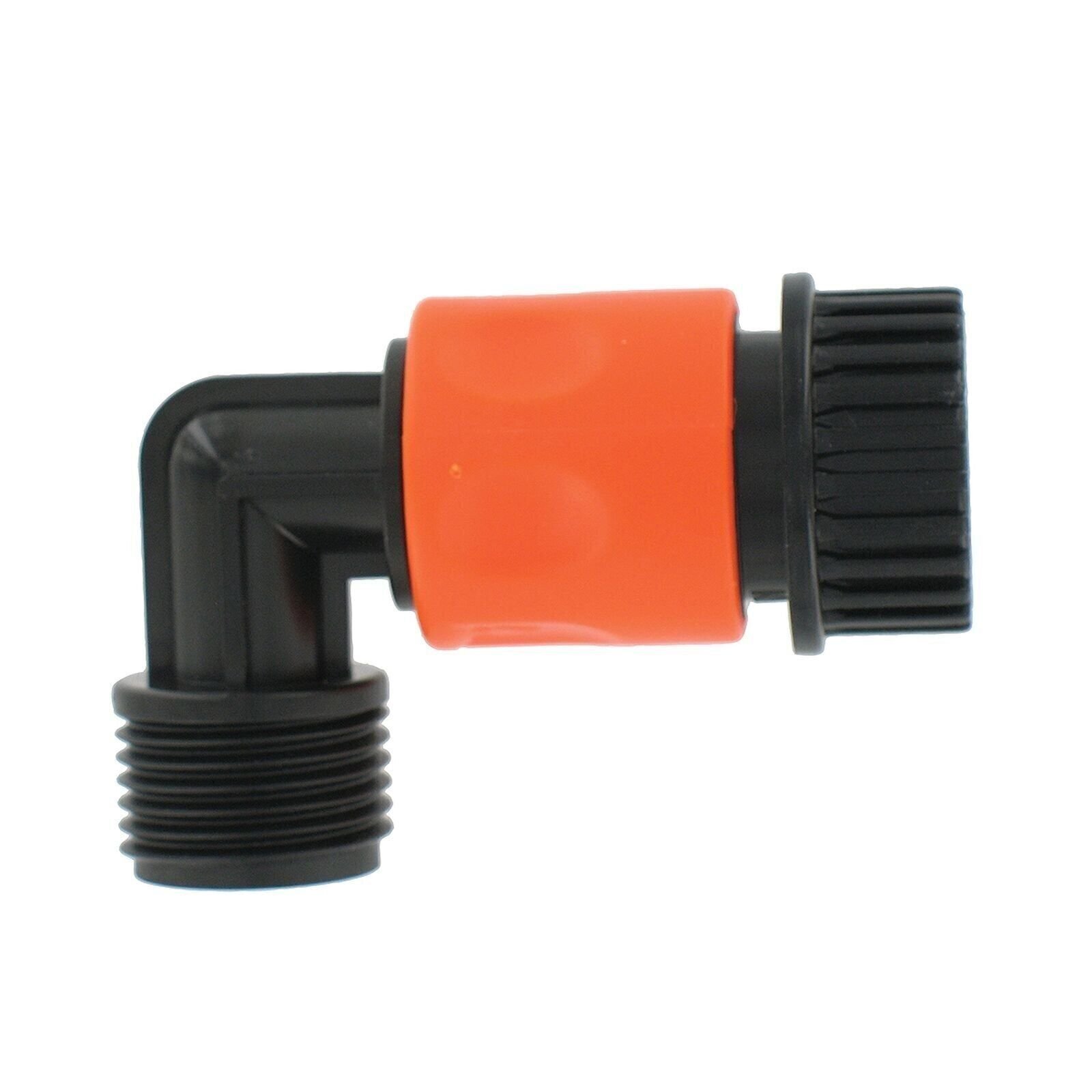 VALTERRA A01-0137VP Plastic Quick Connect with 90? Hose Saver Adapter, Orange