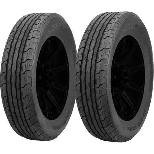 (QTY 2) ST205/75D15 Carlstar Sport Trail LH 101N Load Range C Black Wall Tires