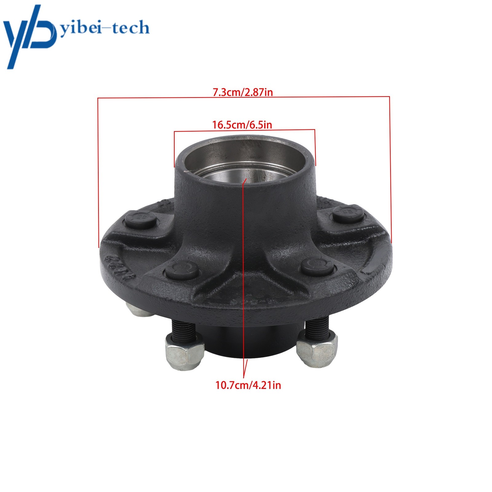 5 on 4.75″ Trailer Hub Kit For 3500 lbs #84 Spindle with Trailer Bearing Kit