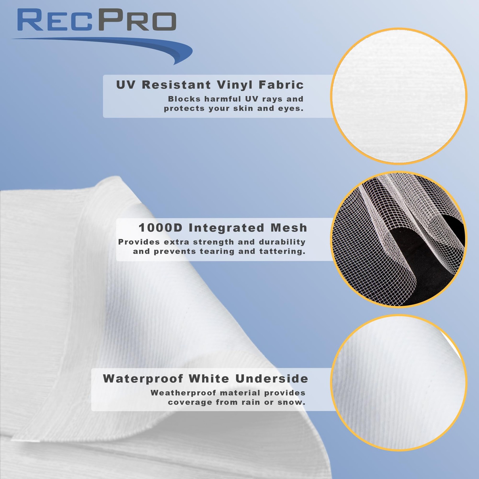RV Awning Fabric Replacement | Universal Fit | 822ft Sizes | Heat Sealed Viny…