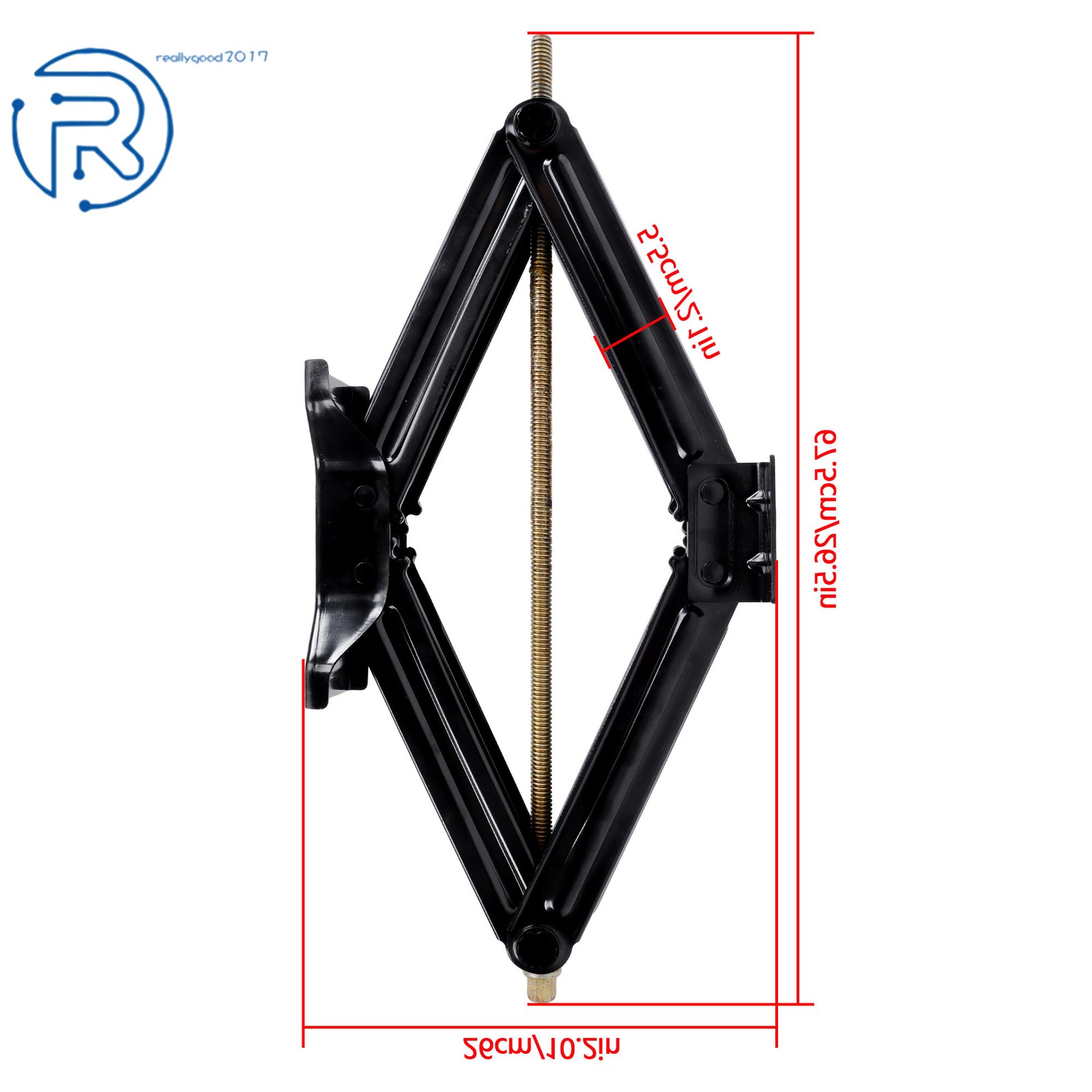 2PCS RV Trailer Camper Stabilizer Leveling Scissor Jacks with Handle 24″ 5000lbs