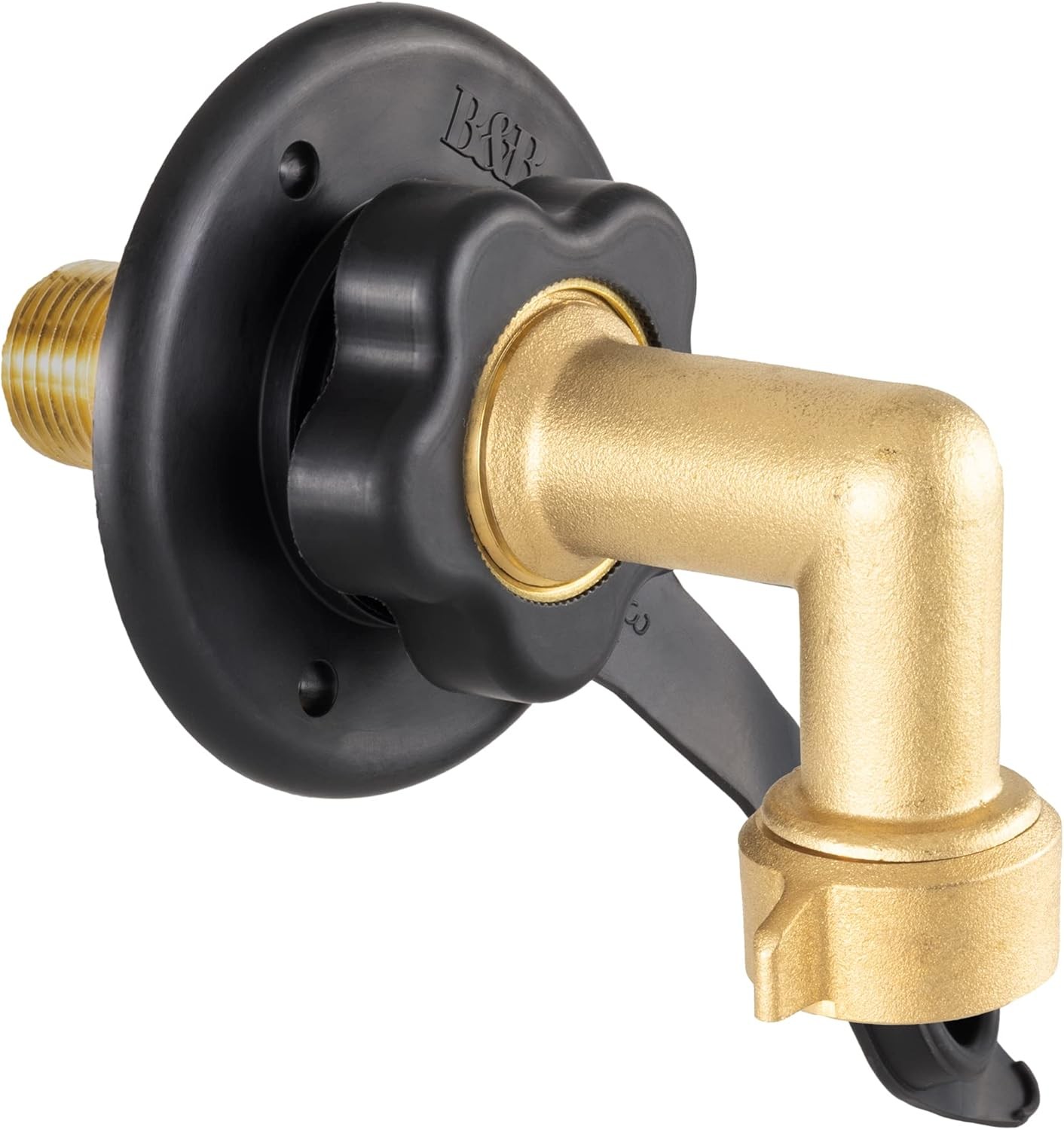 RV City Water Fill Inlet Optional Hose Elbow Flange Brass Check Valve