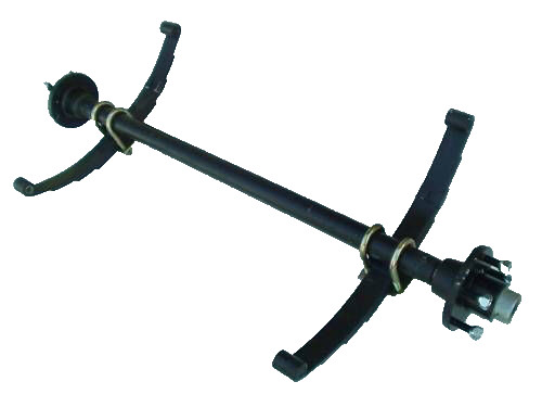 2000# Trailer Axle 44″ Hub Face 4 Lug Hubs 20.25″ Springs Boat Utility
