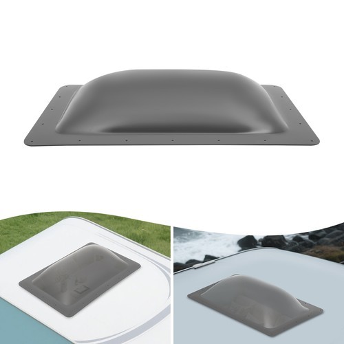 RV Camper Skylight Outer Dome 18 × 26 in UV-Resistant PC Clear Black
