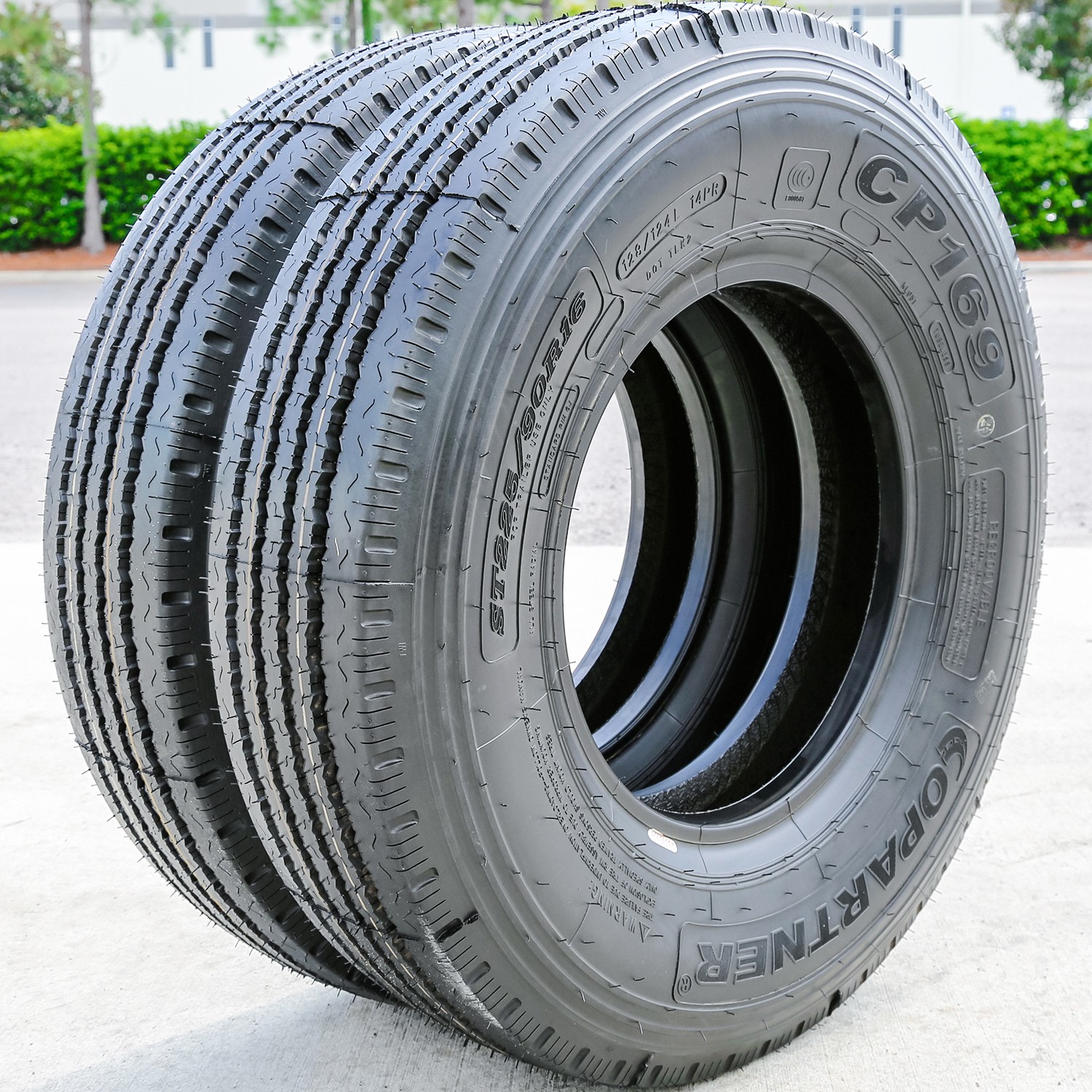 2 Tires Copartner CP169 All Steel ST 225/90R16 Load G 14 Ply Trailer