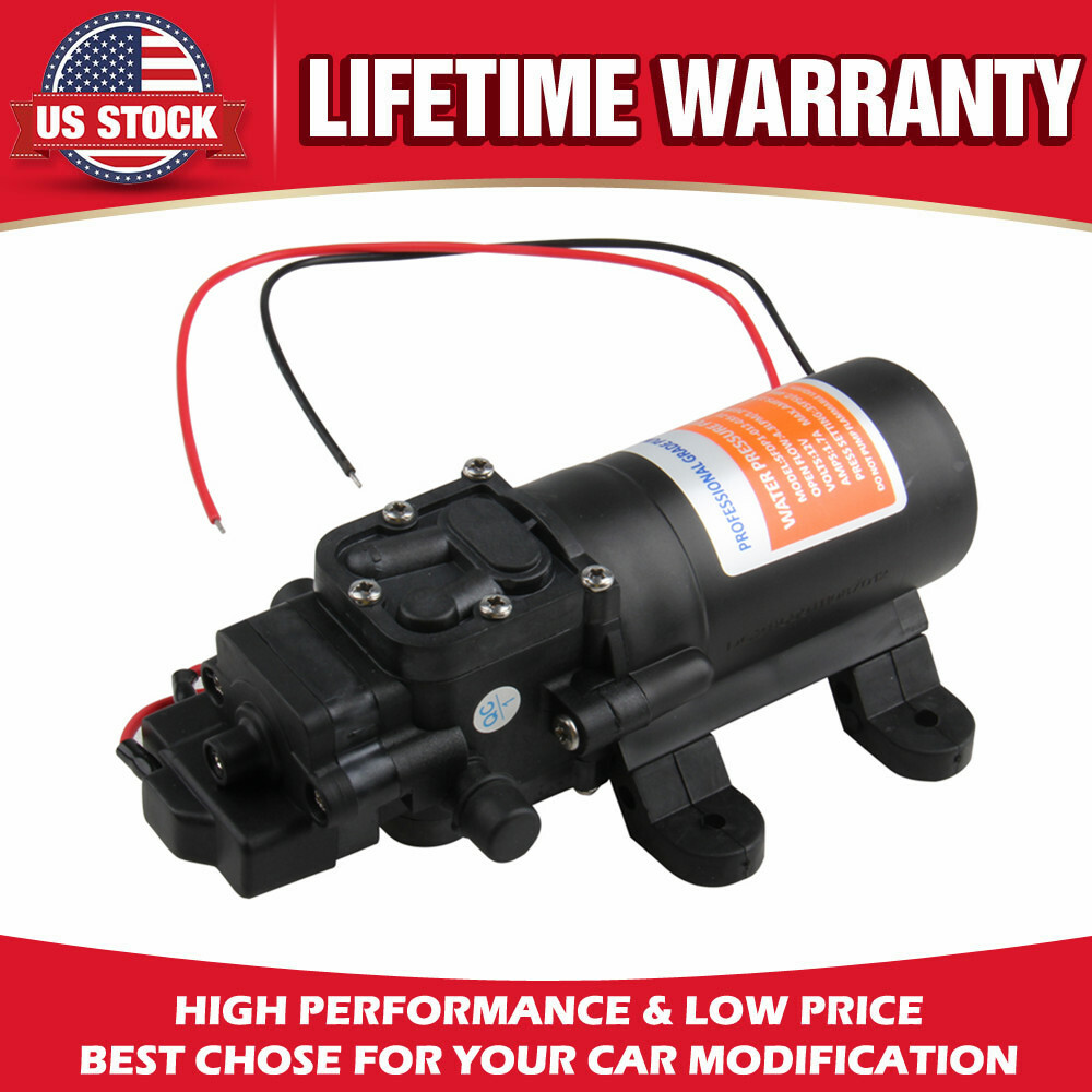 12V 35PSI Diaphragm Water Pump Transfer 1.2GPM 4.3LPM For Caravan RV Boat Marine