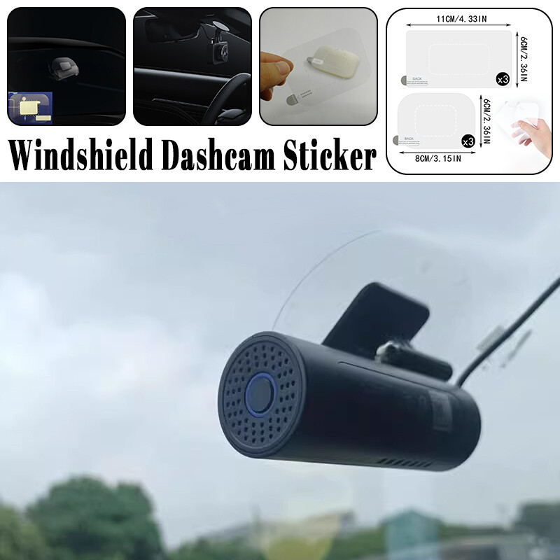 New Windshield Dashcam Sticker Electrostatic Transparent Sticker Prevent Scratch