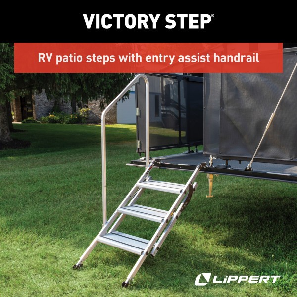 Lippert Components 2023024500 Entry Step 3 Manual Folding Steps With 8 Inch Rise