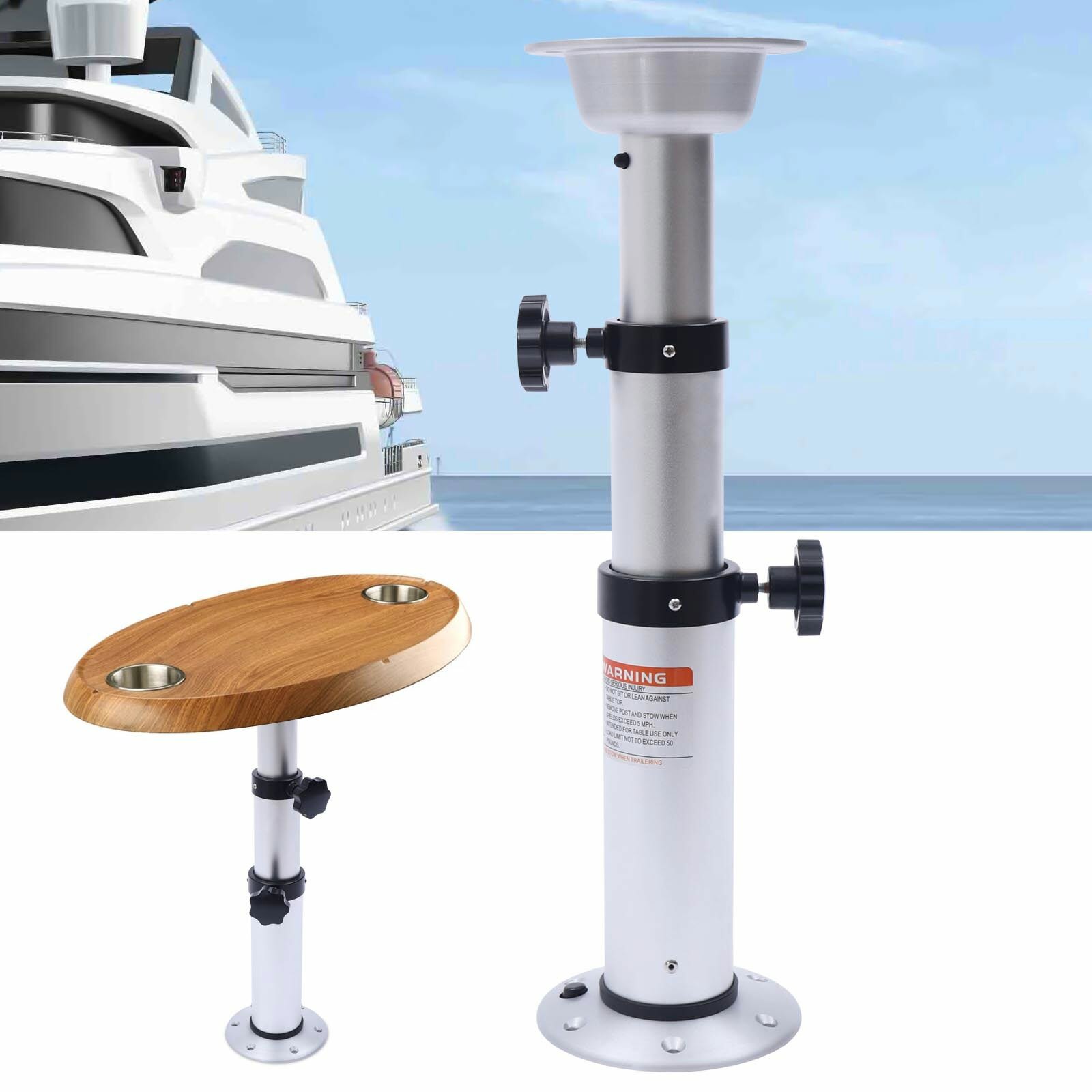 Pedestal Table Base Adjustable Table Leg Table Pedestal Stand For RV Marine Boat