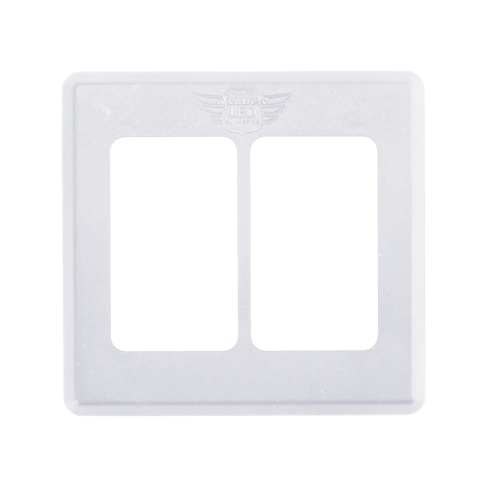 Leisure LED White Double SPST On-Off Switch with Bezel, 12-Volt, for RV, Trailer