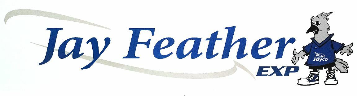Jayco “JAY FEATHER EXP” Decal Vinyl Rv Decal Graphic Sticker Logo 63.5X13.5″