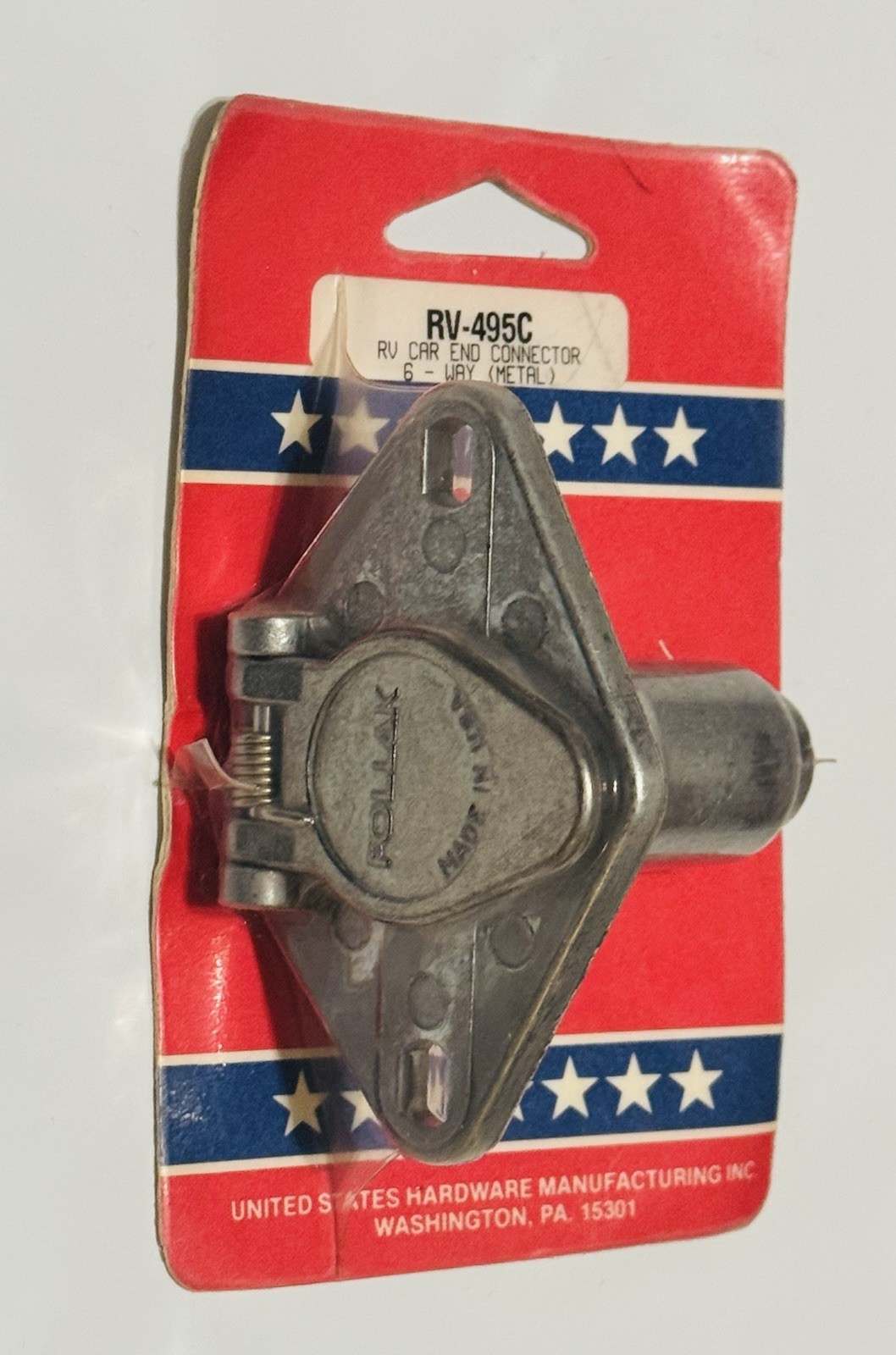 US Hardware RV Electrical 6 Way Car End Metal (RV-495C) 6 Pin Trailer Light Plug