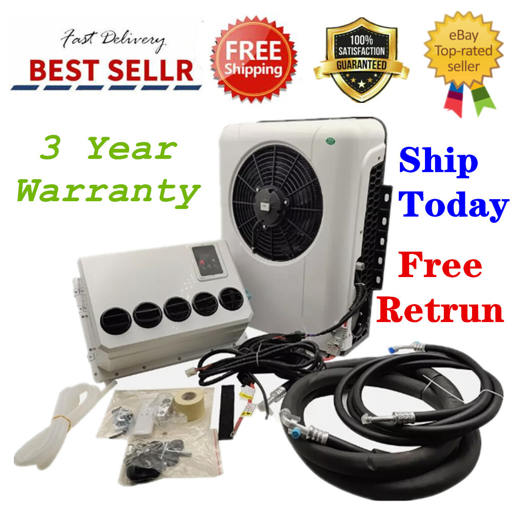 12V Truck Air Conditioner Split A/C Kit for Semi Trucks Bus RV Caravan 12000 BTU