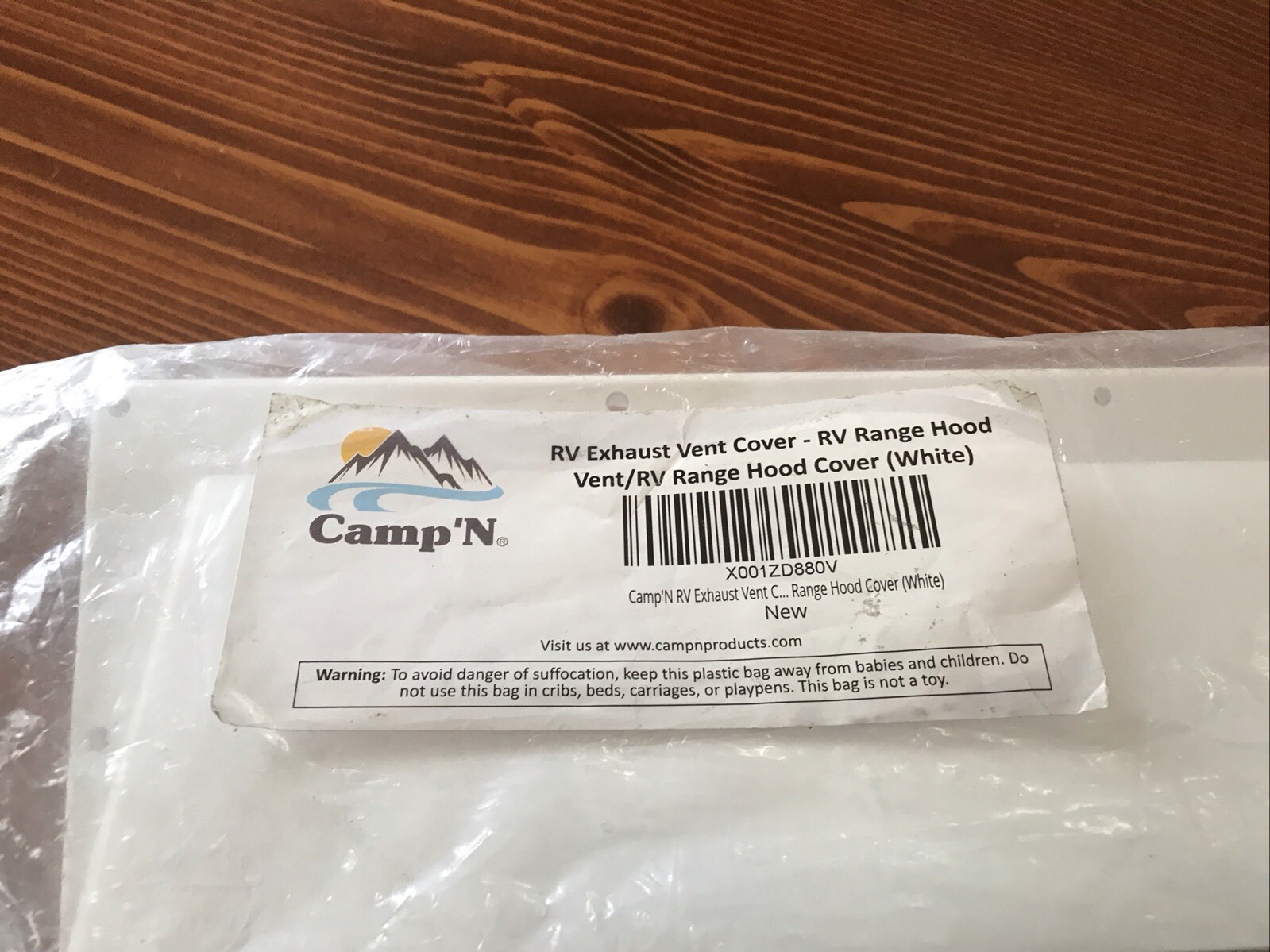 Camp’N Brand Exhaust RV Range Hood Vent Cover. White W/mounting Screws