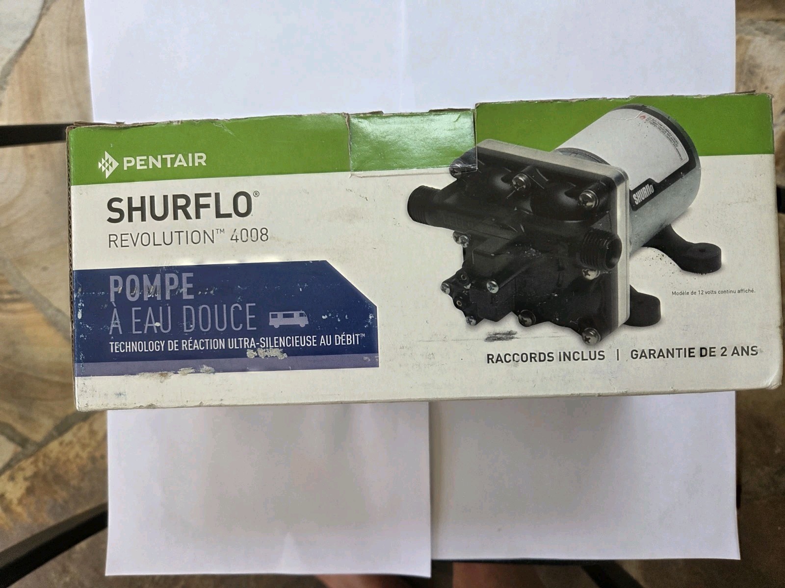 New Shurflo 4008-101-E65 ~ Marine and RV 12V Water Pump ~ 3.0 GPM On Demand