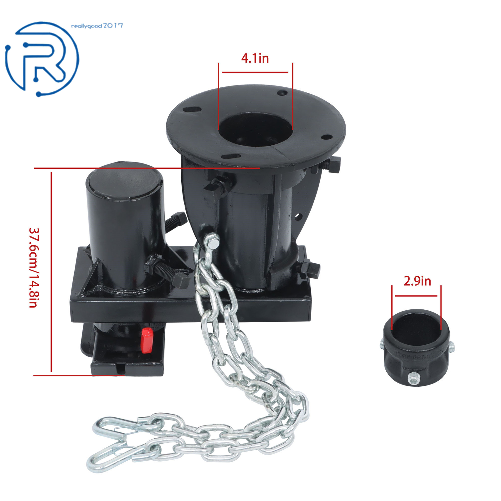 Fifth Wheel to Gooseneck Adapter w/ 7-1/2″ Offset C5G X 12”-16″ For RV Trailer