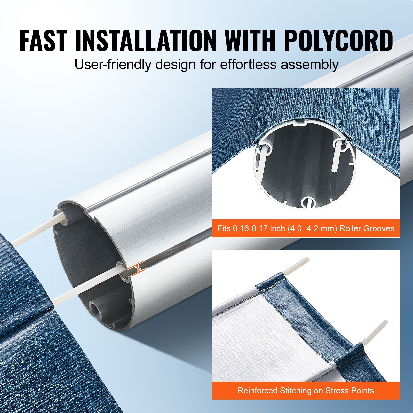 Uimoso 21’RV Awning Fabric Replacement (20’2″ Fabric) Waterproof 16oz PVC Fabric