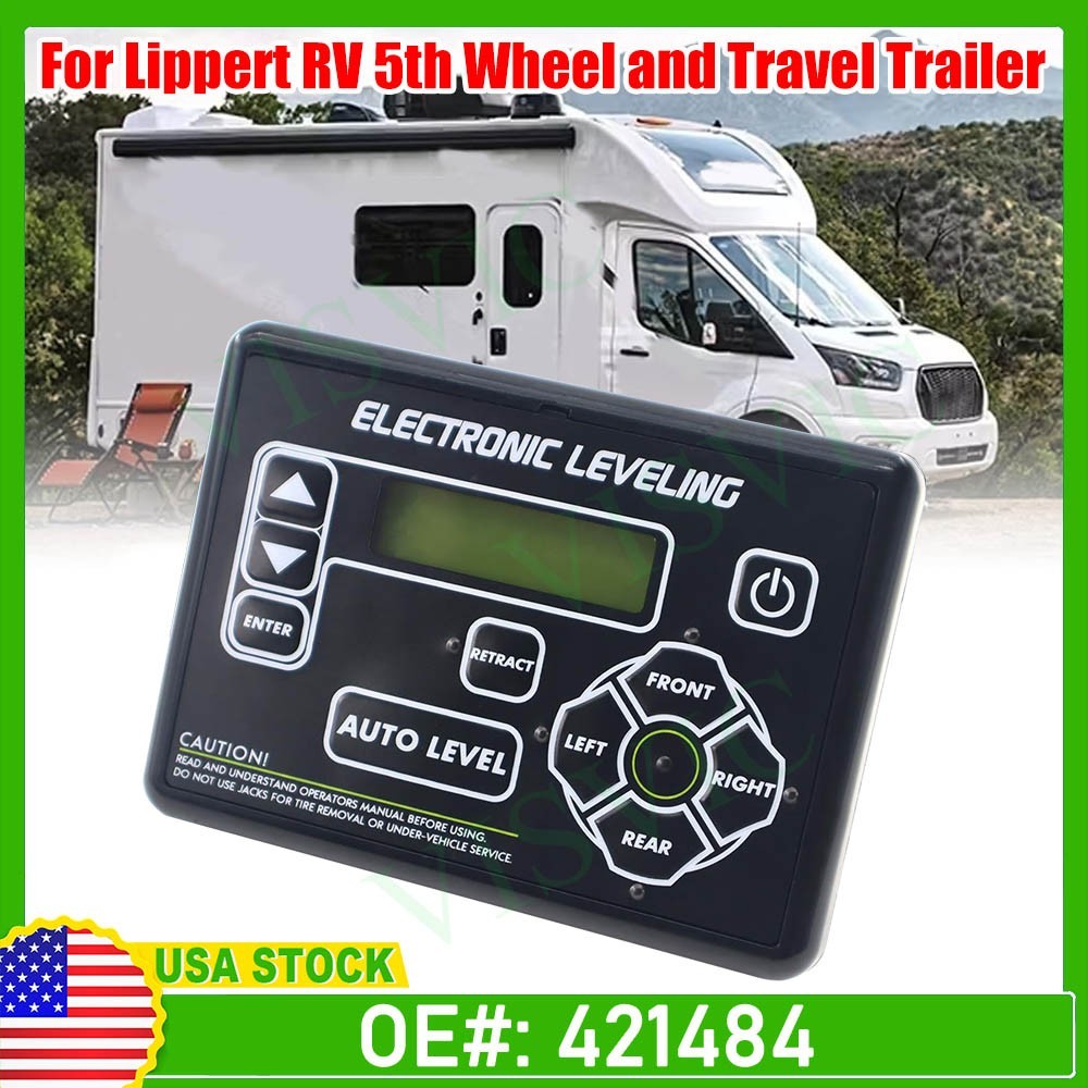 RV Ground Control Auto-Level Touchpad w/ Button For Lippert 5th Wheel