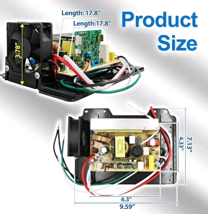 WF-8935-MBA RV Power Converter,35 Amp DC Main Board Assembly,Three-Stage Power