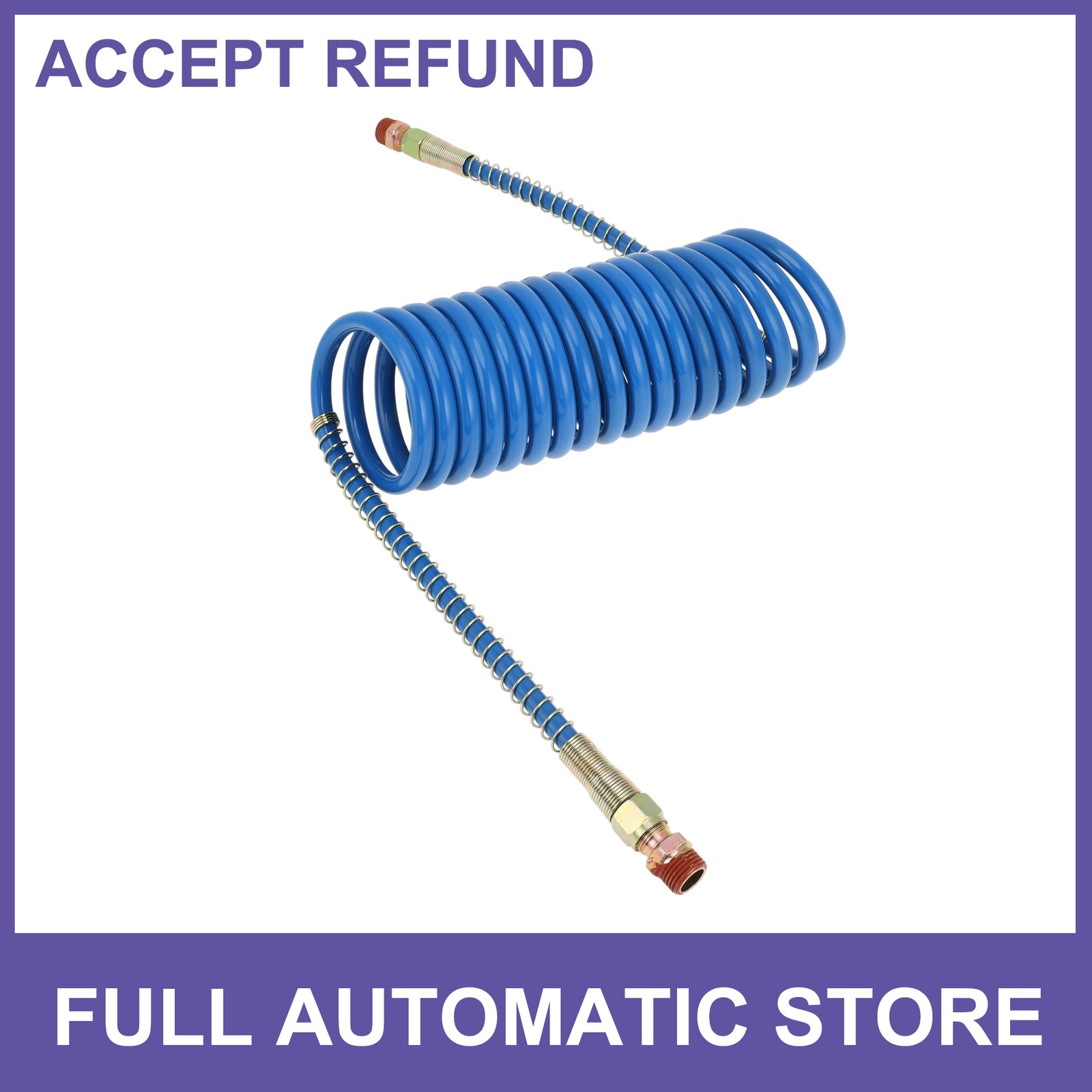 15 Feet Air Brake Hose Oil Cooler Coiled Short Tail Line 18 Circle
