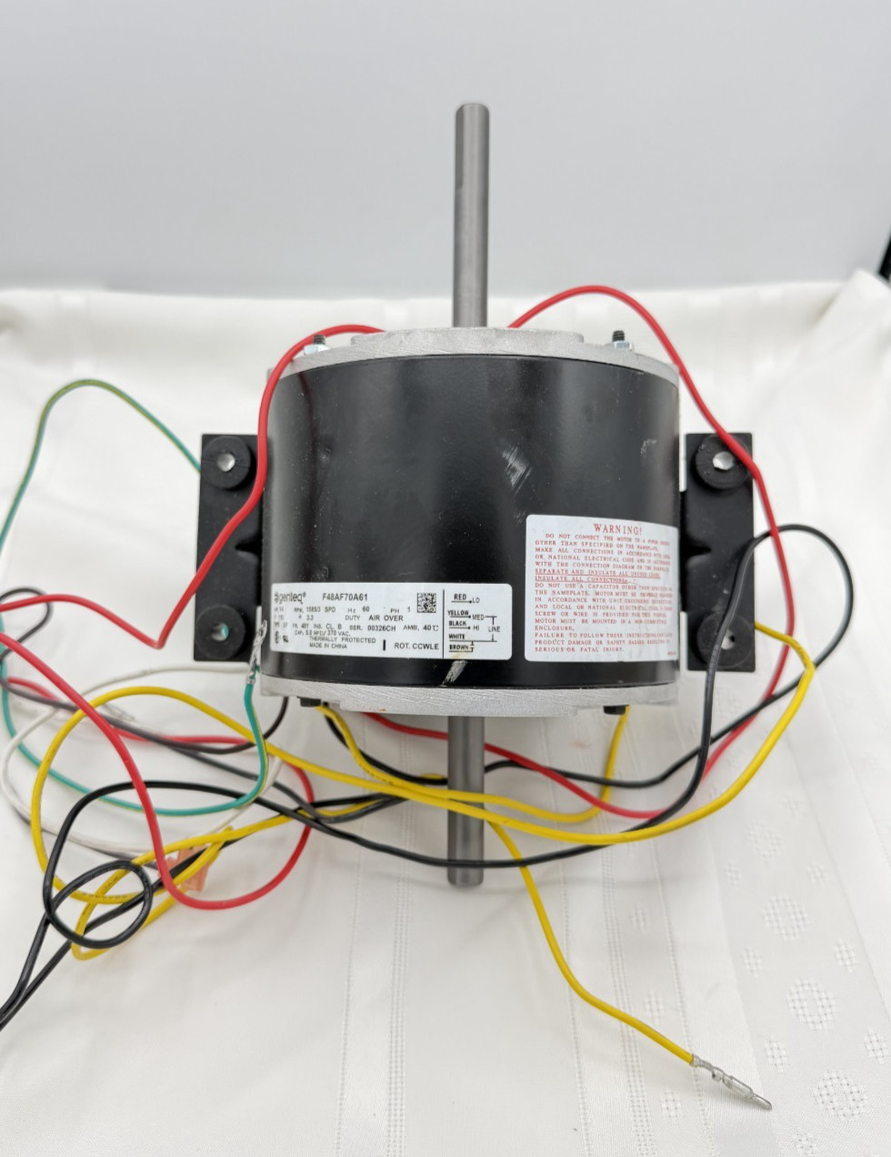 Genteq F48AF70A61 3315332.005 RV A/C Fan Motor Dometic Brisk Air II 1/4 HP