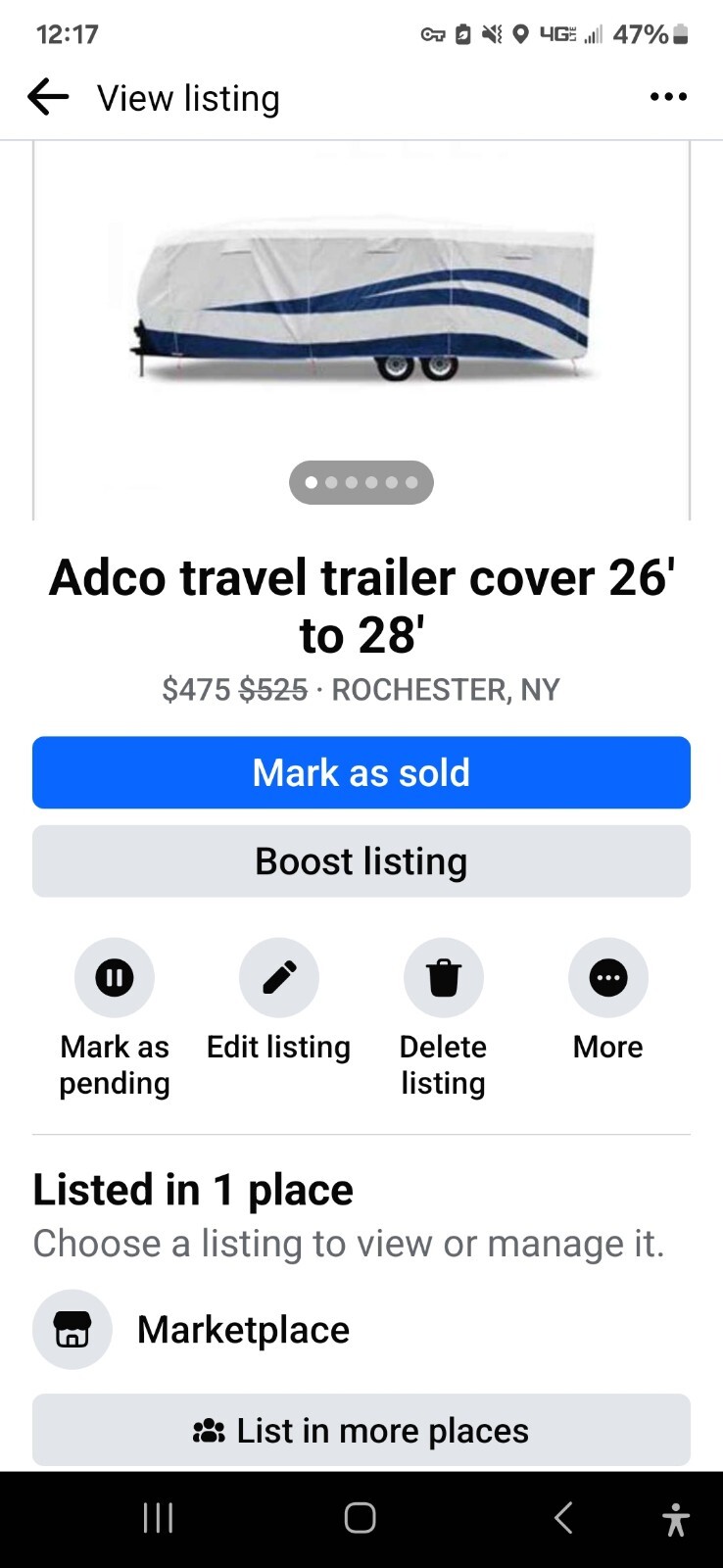 Adco RV Cover Travel Trailer Designer Series SFS Aquashed Fits 26’1″ to 28’6″ FT