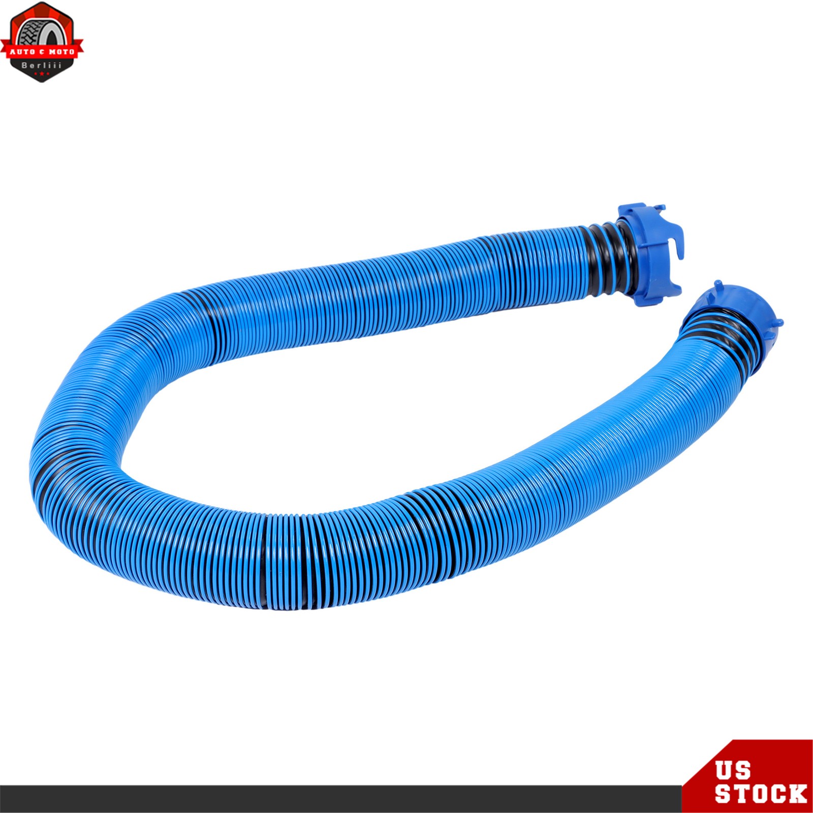 15 FT For Camper RV Trailer Sewer Hose Kit & Clear Elbow & Cap & 4-in-1 Adapter