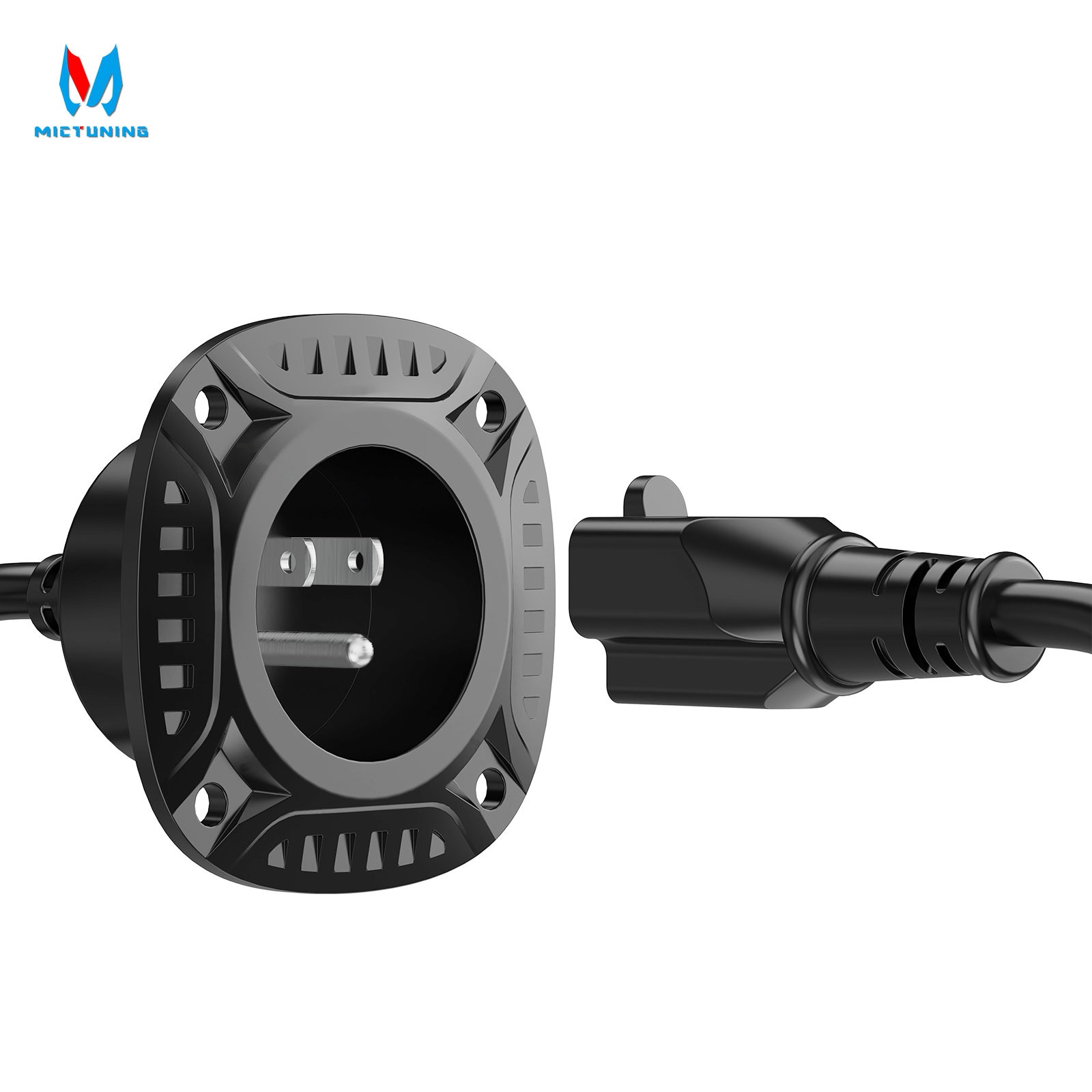 5-in-1 AC Port Plug, RV Shore Power Inlet Plug T-Blade Adapter 125V 20Amp