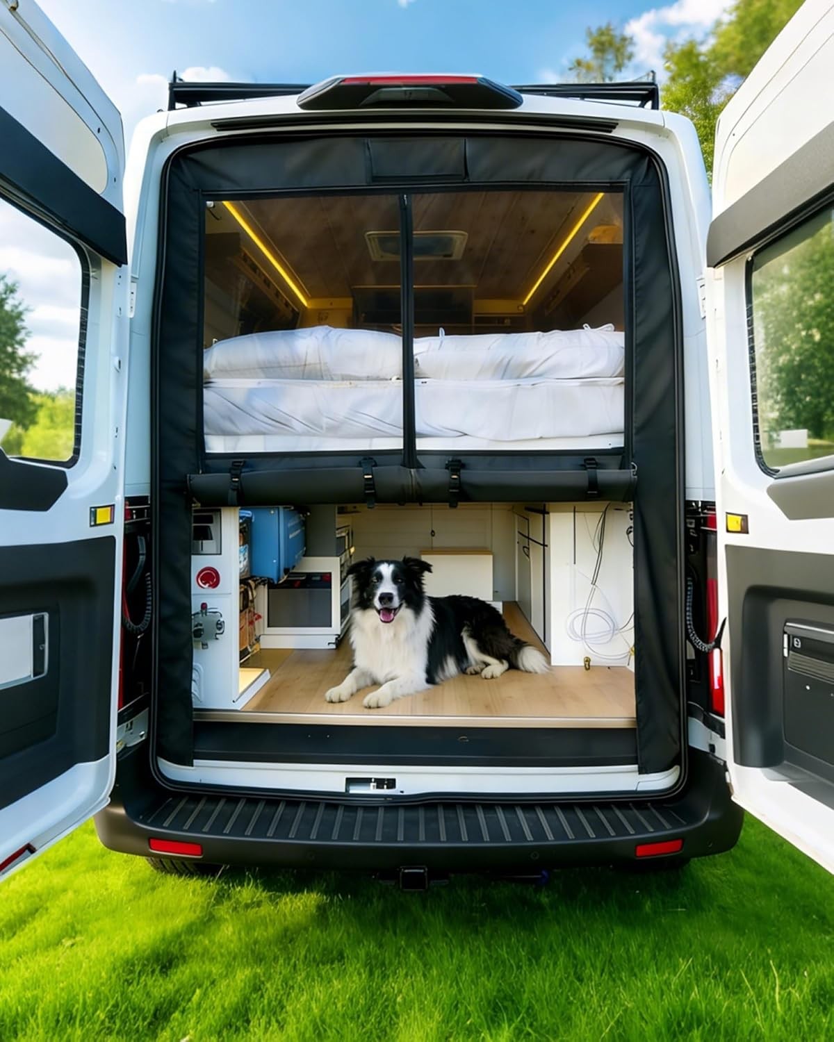 MELIPRON Van Bug Screen Fit for Ford Transit 2015-2025 Medium Roof Rear Door