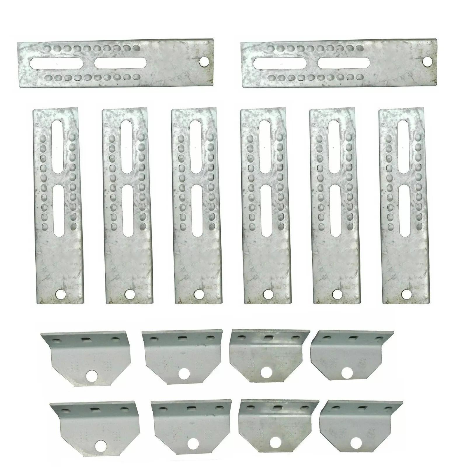 8PCS 10″ Galvanized Swivel Boat Trailer Vertical Bunk Board Brackets Bolster