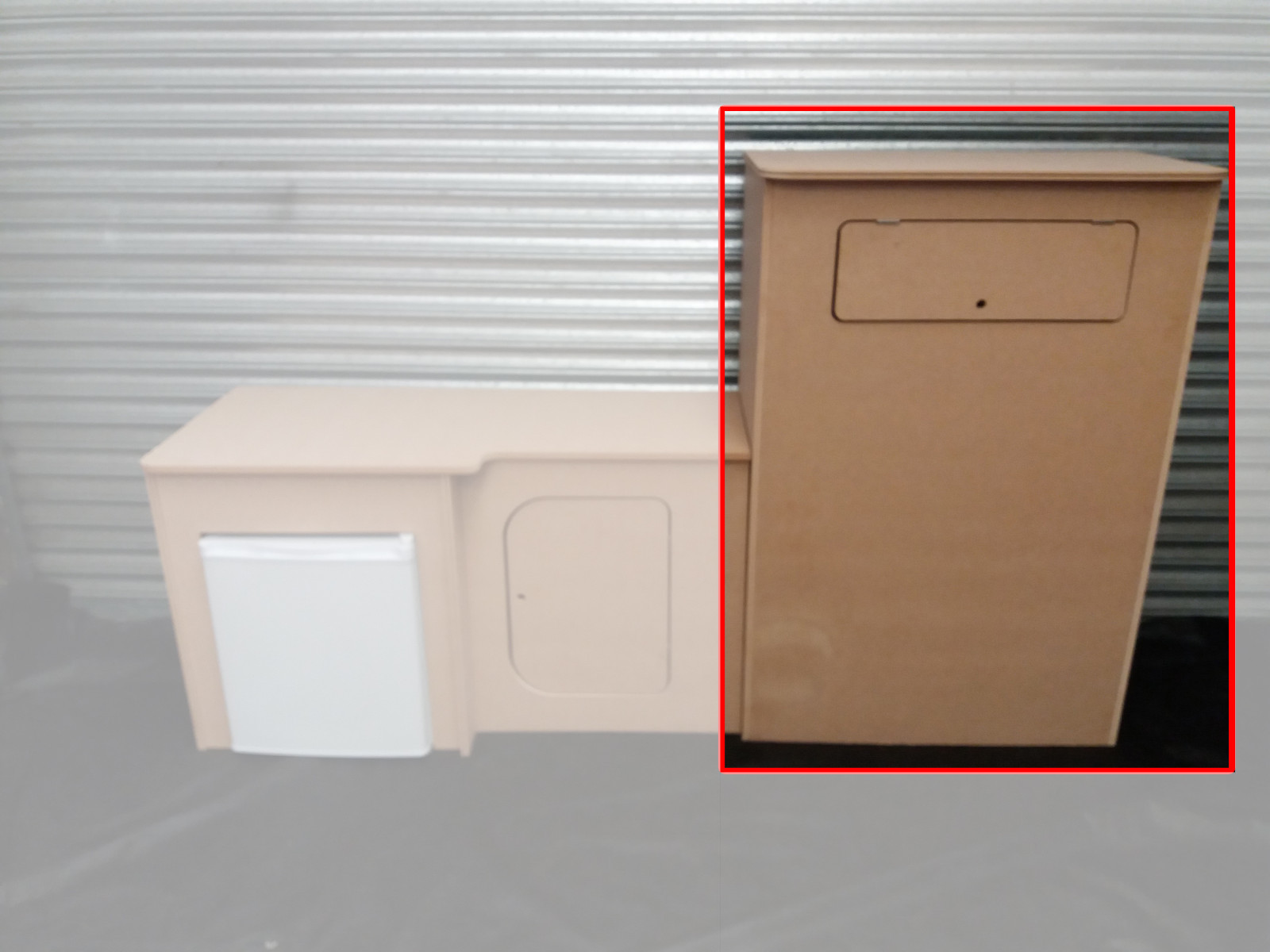 Unfinished PLY Campervan Interior Wardrobe Unit Rear VW T4 T5 Viavaro Trafic