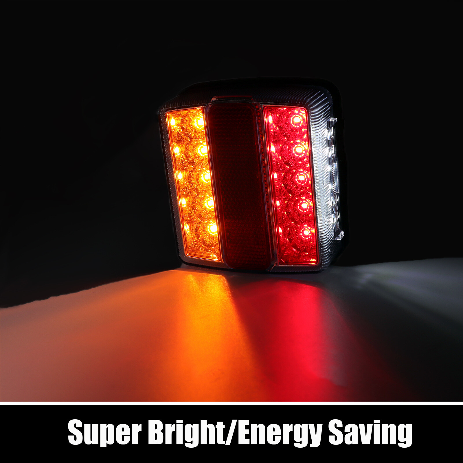 1 Set Trailer Tail Light 12V 16 Led 10m Line 7 Pin Plug Kit Stop Indicator Lamp.