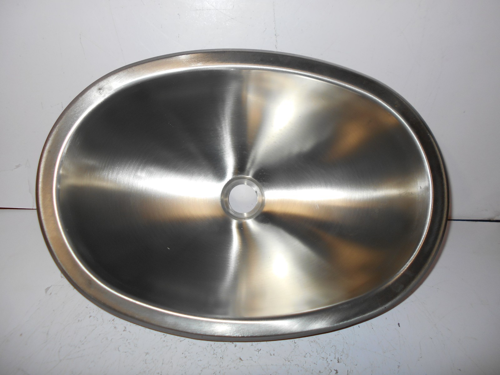 *12 X 17 OVAL STAINLESS STEEL SINK SINGLE BOWL RV K&B FIXTURES FREE SHIP *10A*