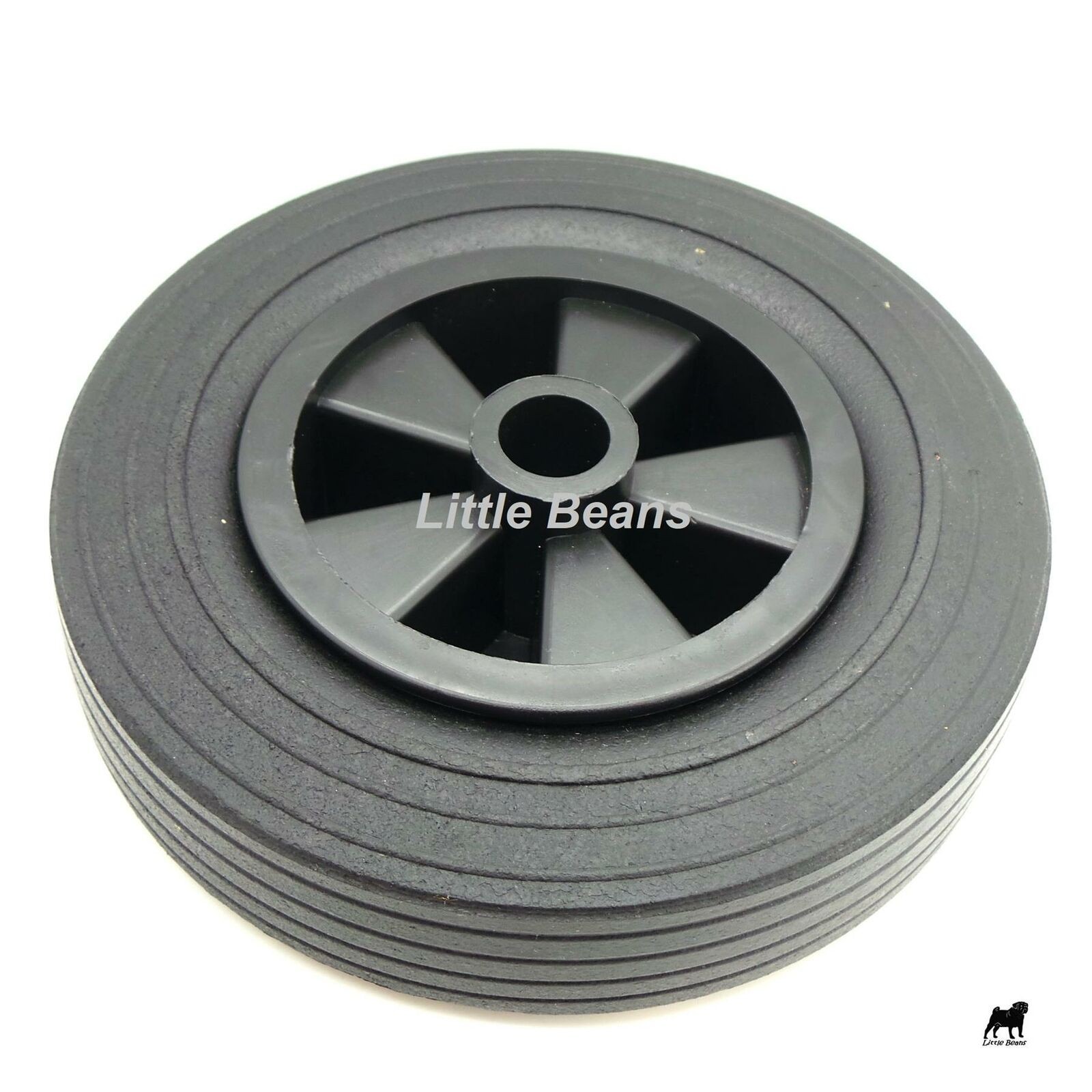 PLS Jockey Wheel Plastic with Solid Rubber Tyre 190mm Trailer Caravan- BJ700