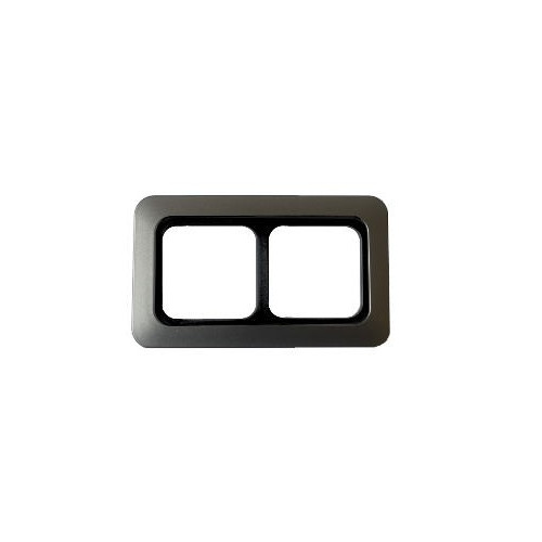 CBE C-Line CT 2 Gang 2 Way Gun Metal Faceplate & Surround PO276 Caravan