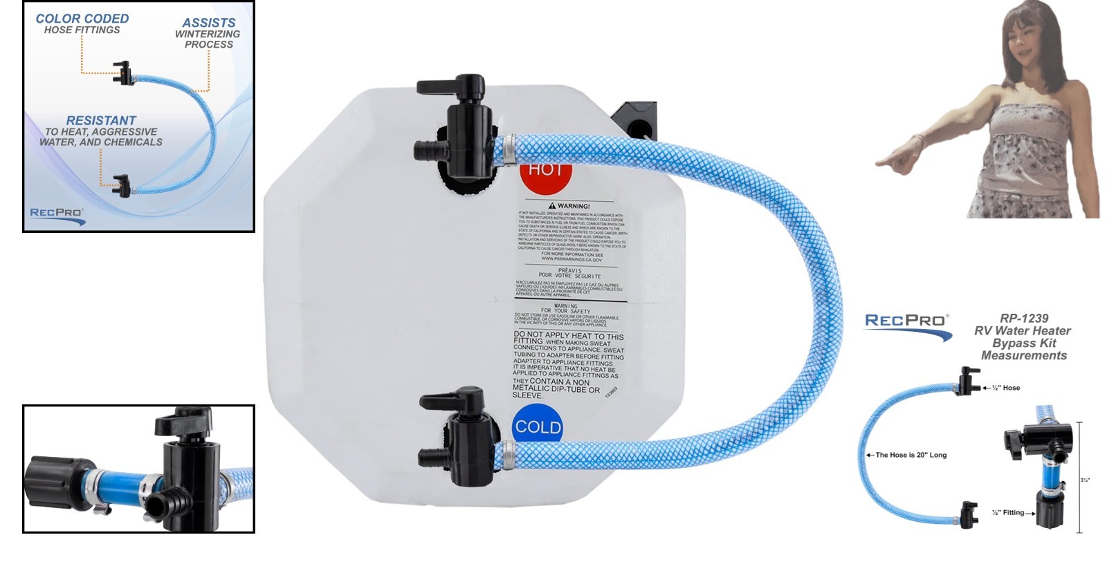 Compact Winterization Kit for RV Water Heaters | Durable Plastic Construction