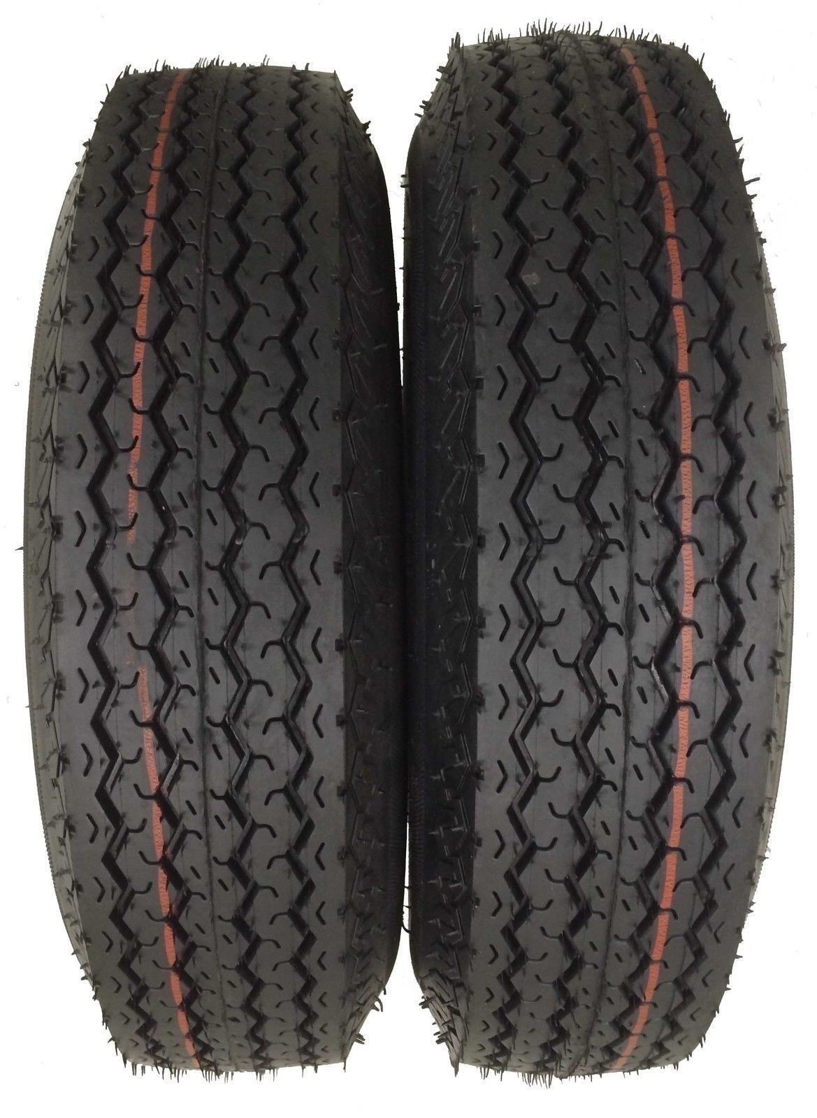 Set 2 4.80-8 4.80×8 Trailer Tires 480-8 4.8-8 Boat Motorcycle 6PR Load Range C