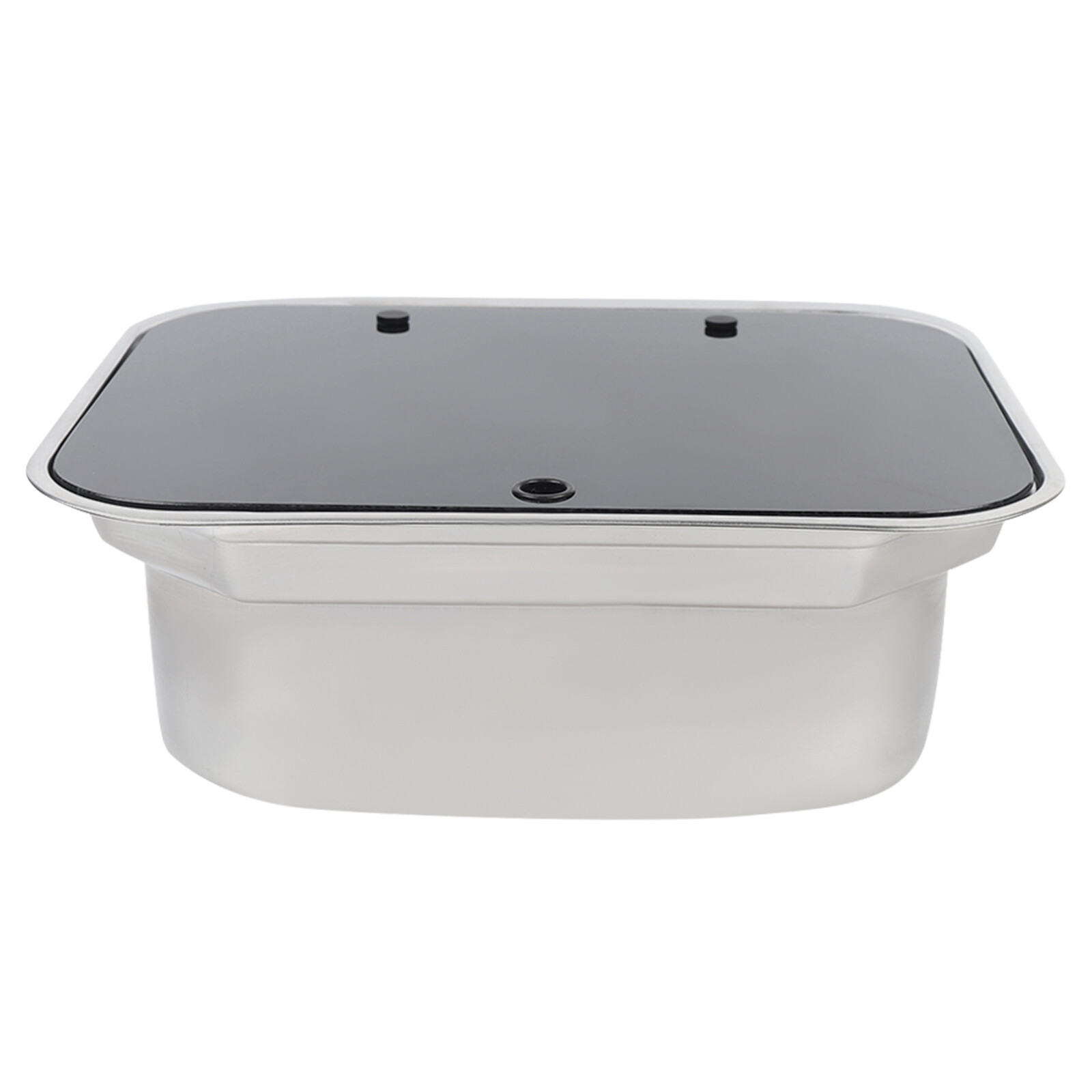 RV Caravan Camper Stainless Steel Hand Wash Basin Kitchen Sink w/ Lid+Faucet Kit