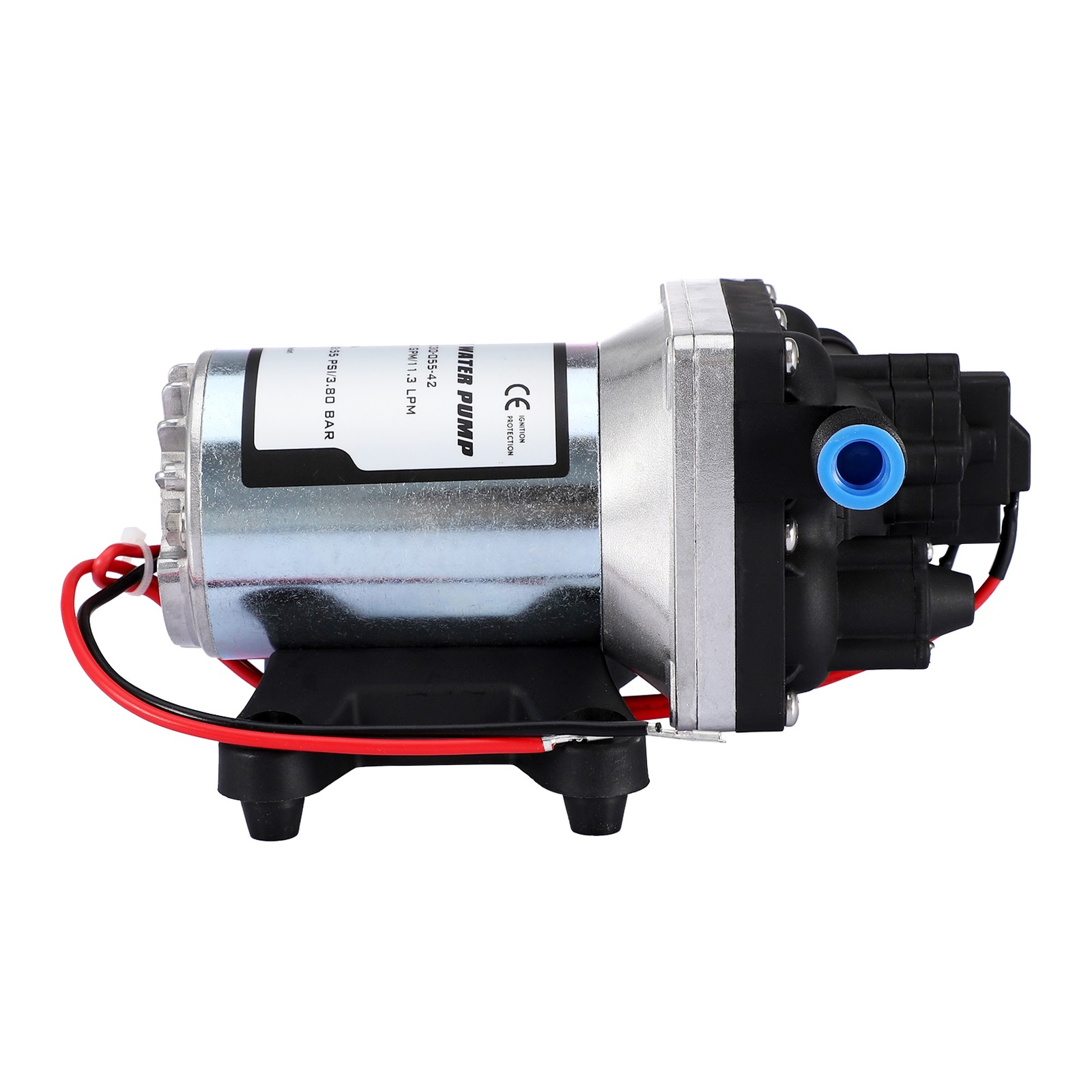 RV Water Pump 12 Volt DC 3.0GPM 55PSI Twist on Filter Boat Marine High Pressure