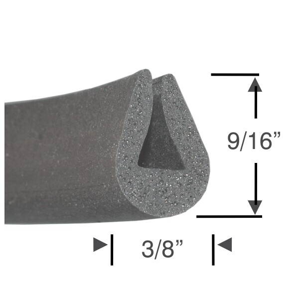 RV Hatch Seal 9/16″ Tall x 3/8″ Wide x 10ft Strip
