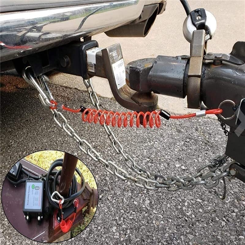 4Ft Trailer Break Control kit Electric Brake Switch Red Trailer Breakaway Switch
