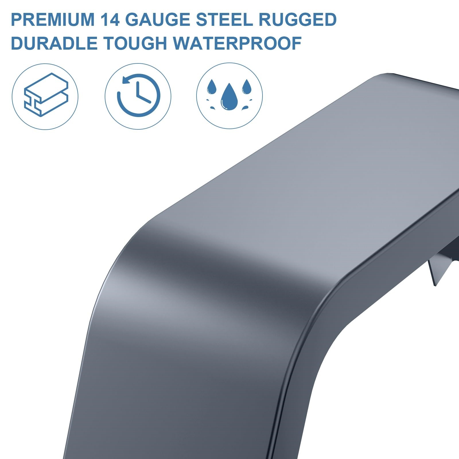 2-Pack Steel Single Axle Cargo Trailer Fenders For 14″-16″ Wheels Tires Hauler