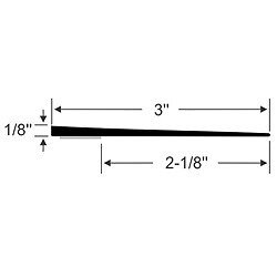 Steele Rubber Products 90-3405-265 3″ Flat Blade Wiper Seal 15 ft strip