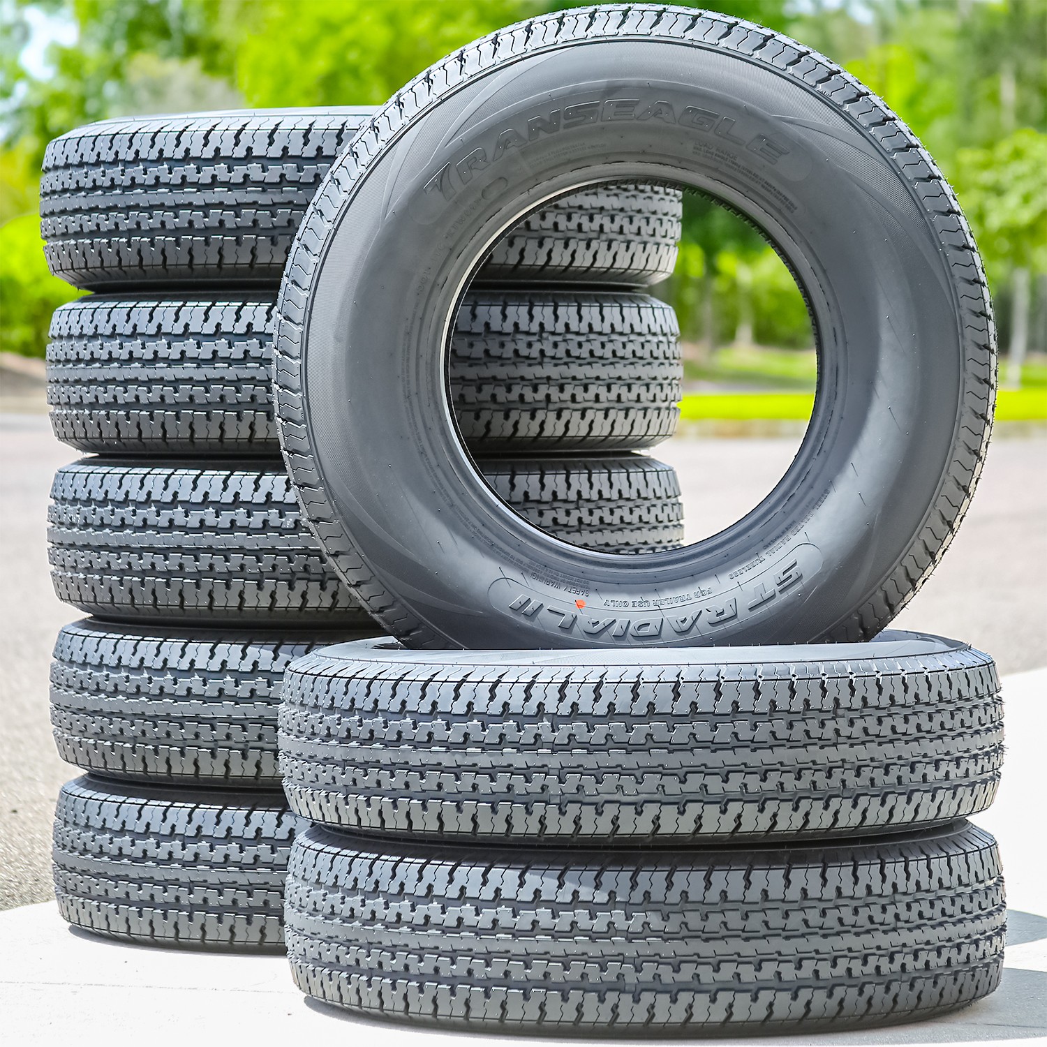 2 Tires Transeagle ST Radial II Steel Belted ST 205/75R15 Load E 10 Ply Trailer