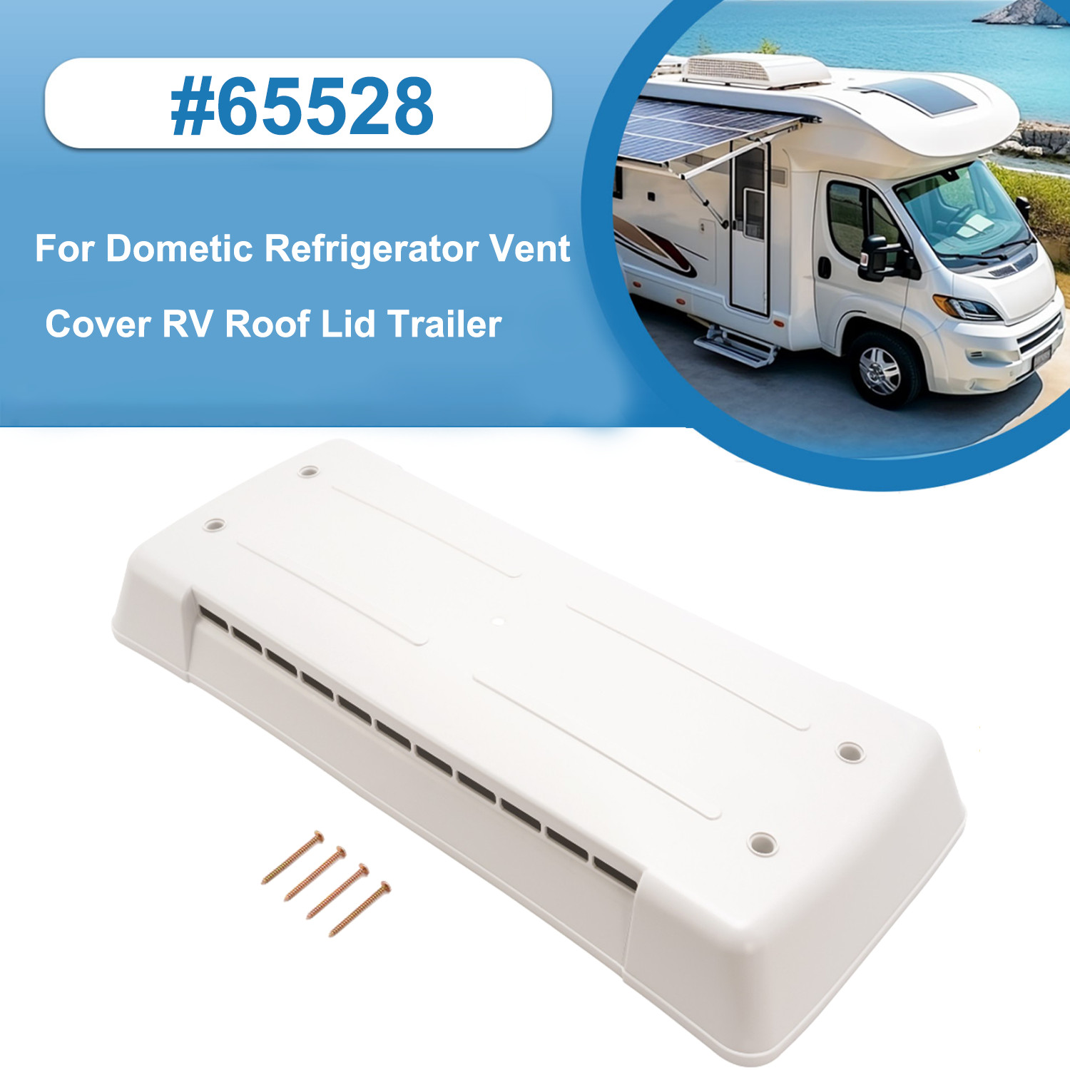 For Dometic Refrigerator Vent Cover RV Roof Lid Trailer Replacement Part #65528